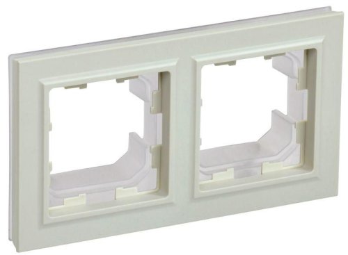 Рамка универсальная IEK Brite РУ-2-БрКр-44 2-м. IP44 бежевый картинка